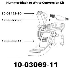 Hummer Black to White Conversion Kit<BR>SKU's ( 10-03069-11, 80-03129-90, 19-03077-90 )