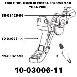Show product details for Ford F-150 Black to White Conversion Kit 2004-2008<BR>SKU's ( 10-03006-11, 80-03129-90, 19-03077-90 )