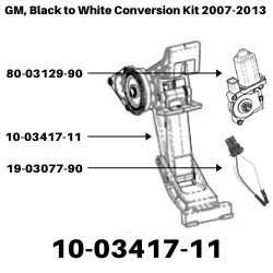 GM, Black to White Conversion Kit 2007-2013<BR>SKU's ( 10-03417-11, 19-03077-90, 80-03129-90 )