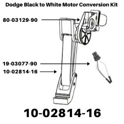 Dodge Black to White Motor Conversion Kit - Model Year 2002-2009<BR>SKU's 10-02814-16, 19-03077-91, 80-03129-90