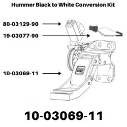 Hummer Black to White Conversion Kit<BR>SKU's 10-03069-11, 80-03129-90, 19-03077-90