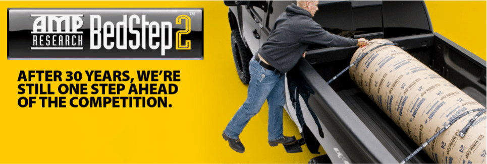 AMP Research Bed Step 2 was specifically made for those that need to get into their truck beds to access tools or equipment with the help of a stationary step.